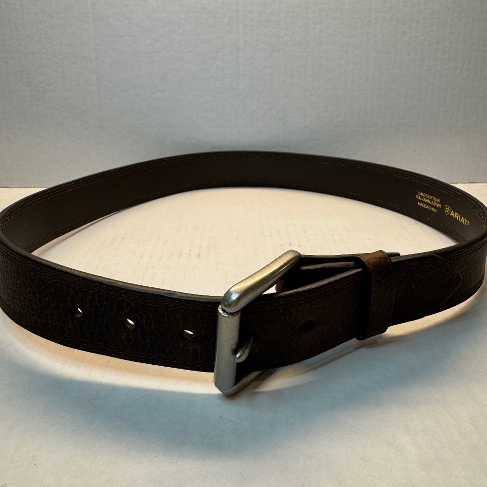 Men's ARIAT Leather Belt Size 34 Western, Casual, Cowboy EXCELLENT CONDITION